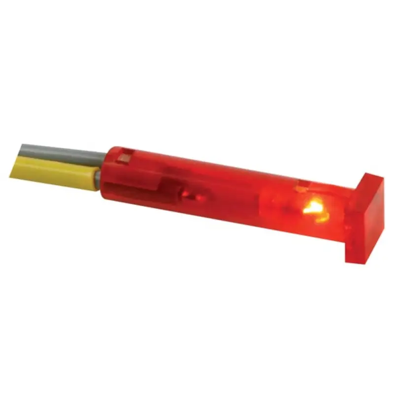 7 x 7mm nelinurkne paneeli kontroll-lamp, 220V punane