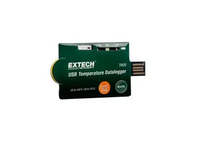 THD5 : Ühekordne temperatuuri loger : -30...+70°C ; salvestamine PDF-formaati ( Extech / AZ Instruments )