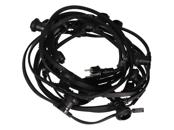 LED Christmas lights - with 20 E27 sockets - without bulbs - 10 m