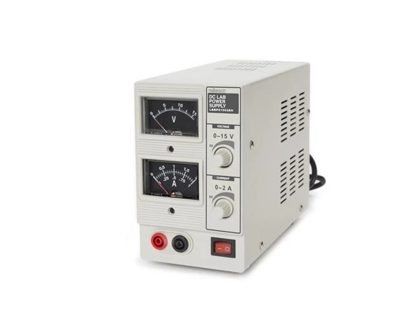Adjustable DC laboratory power supply 0-15 VDC / 0-2 A analog
