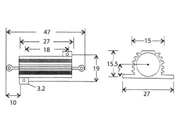 RESISTOR 25W 1K0