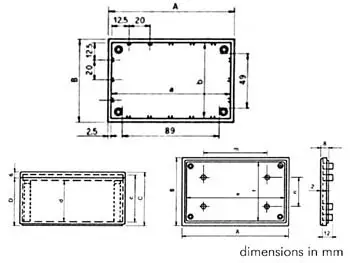 COVER korpus - hall , 110 x 70 x 53.9mm