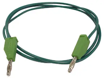 Testjuhtmed valatud 4mm banaanpistikutega / roheline( Velleman )