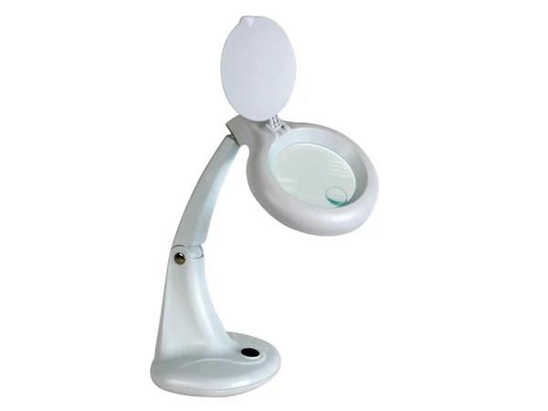 Magnifying glass desk lamp 3 + 12 diopters - 12W - white