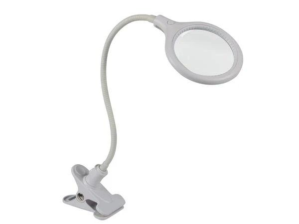 Magnifying desk lamp with clamp - 5 diopters - 6 W - 30 LED - white