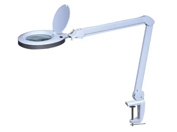 Suurendusklaasiga ( 8 dioptrit ) LED laualamp - 8 W - 60 LEDS - valge