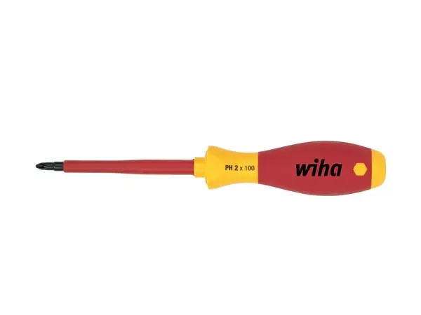 WIHA - SOFTFINISH® крестовая отвёртка для электриков - изоляция...1000V AC - протестировано VDE и имеет знак GS
