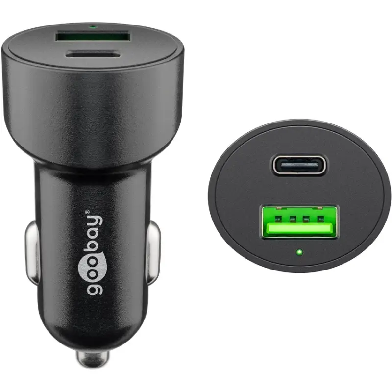 Dual-USB Auto Fast Charger USB-C™ PD (Power Delivery) (48 W)