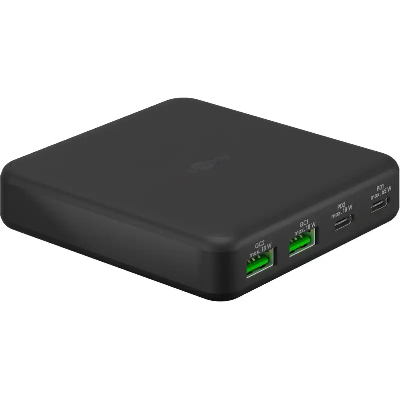 USB-C™ PD GaN Multiport Desktop Charger (65 W) black