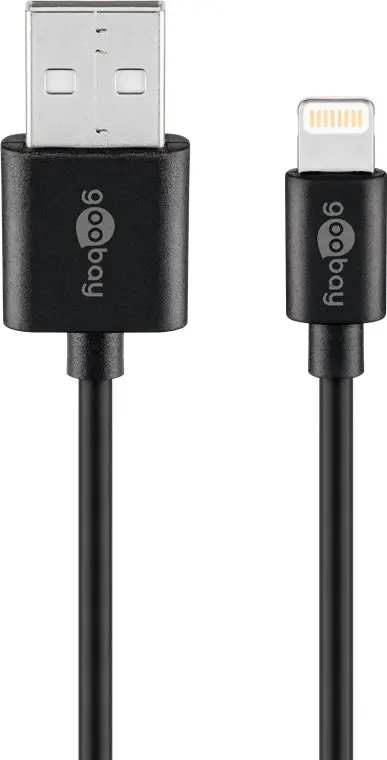 Lightning USB Charging and Sync Cable, 1 m, black