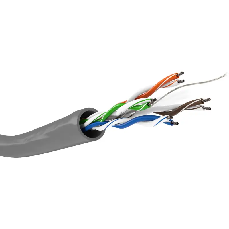 CAT 6 network cable, U/UTP, grey
