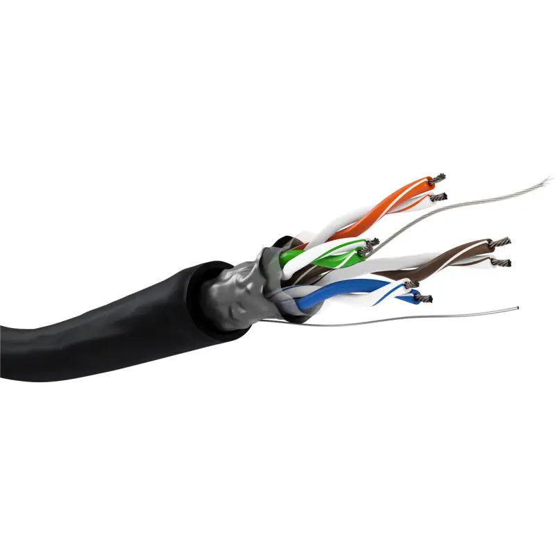 CAT 5e outdoor network cable, F/UTP, black