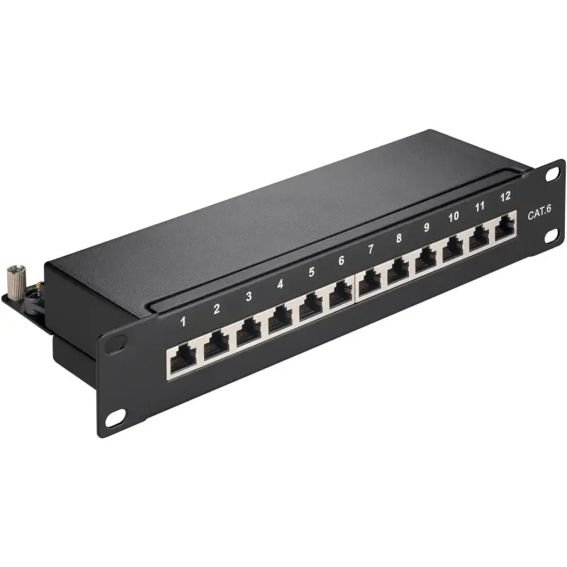 CAT 6 10-Inch (25.4 cm) Patch Panel, 12-Port