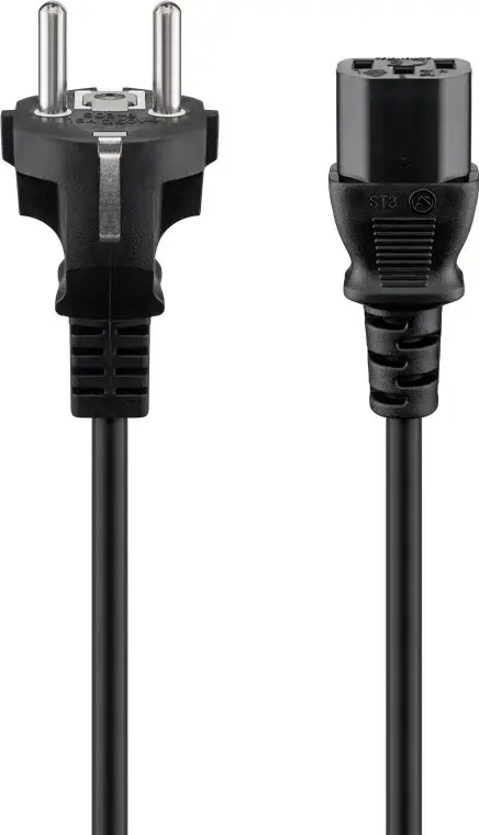 IEC Cord, 5 m, Black, (3*1 mm²)