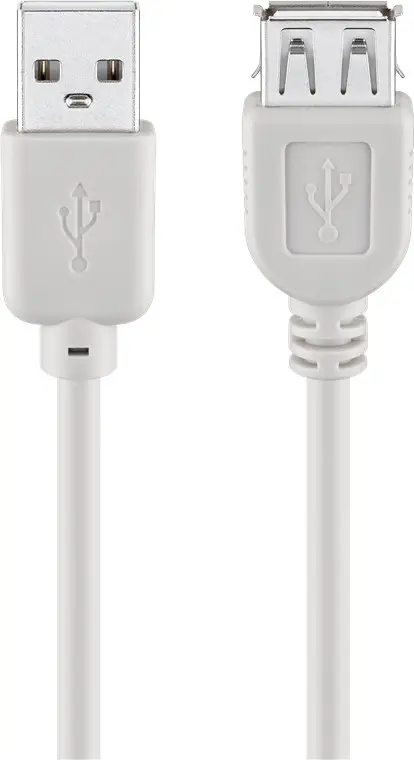 USB-A Extension Cable, 5 m, grey