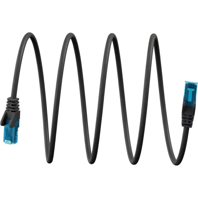 Ultra-Flexible CAT 6A Patch Cable U/UTP, black