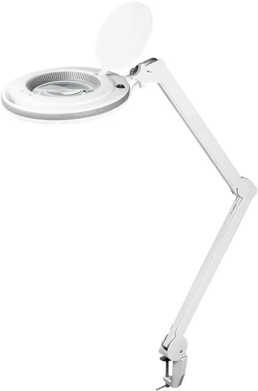 LED Magnifying Lamp with Clamp, 9 W, white