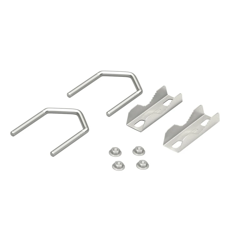 Set of 2 Claw Clamps and U-Bolts for Pipe Diameters up to 60 mm