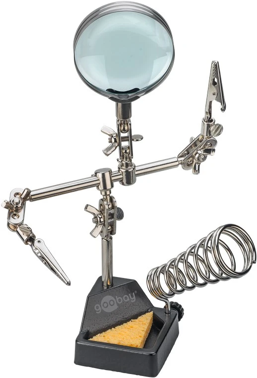 Third Hand with Magnifying Glass and Soldering Iron Stand