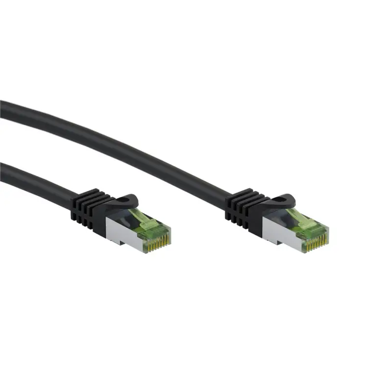 GHMT-certified CAT 8.1 S/FTP Patch Cord, AWG 26, black