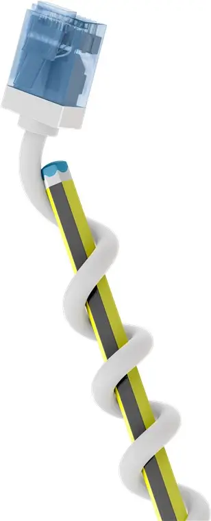 Ultra-Flexible CAT 6A Patch Cable, Slim, U/UTP, white
