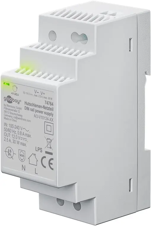 DIN Rail Power Supply 12 V (DC), 2.5 A, 30 W