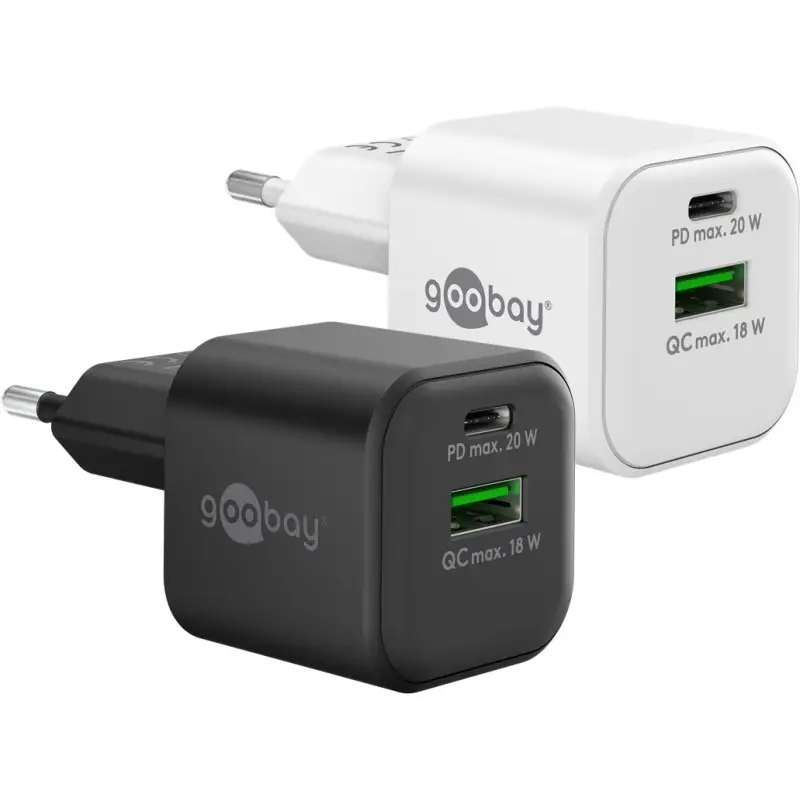 USB-C™ PD GaN Dual Fast Charger (20 W) white