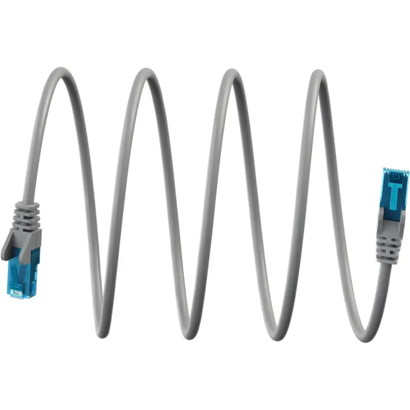 Ultra-Flexible CAT 6A Patch Cable U/UTP, grey