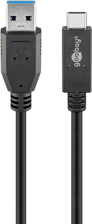 USB-C™ to USB-A Cable, 0.5 m, black