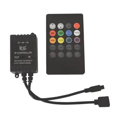 RGB LED juhtimiskomplekt IR puldiga ja muusikaga 12V 3*1A