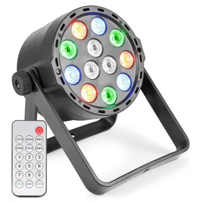 Prozektor PLS25, 12*1W RGBW-LED DMX, pult, sisemise akuga
