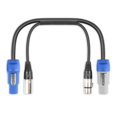 CX06-0.50 Light Combi Cable Powerconnector B - XLR M / Powerconnector A - XLR F 0.50m