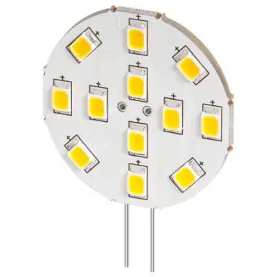 LED lamp G4 12V 2W 230lm soe valge,30mm, ühe poolne, 3000K