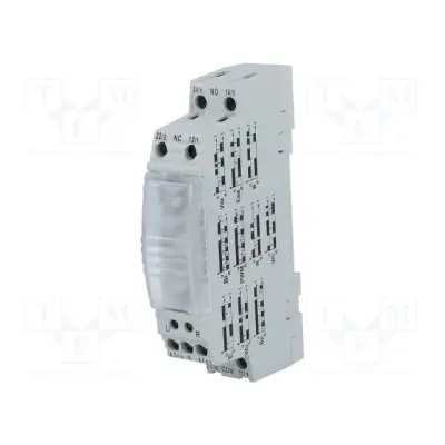 Timer Relay0,1s...10days  12V AC/VDC DPDT 2*NO-NC DIN
