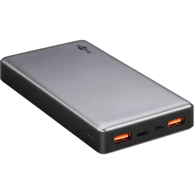 Внешний аккумулятор USB QC3.0 15000mAh 3A metall USB A*2/C/microB