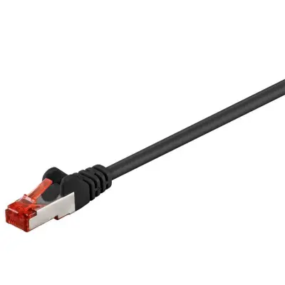 Patch kaabel 1m, CAT6 S/FTP 250MHz LSZH varjestatud, must