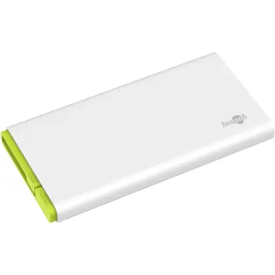 Akupank 2xUSB 10000mAh LiPo aku 5V 2.4A õhuke, valge