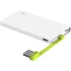 Akupank 2xUSB 10000mAh LiPo aku 5V 2.4A õhuke, valge