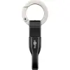 USB-A pistik - USB micro B pistik 85mm karabiiniga võtmehoid