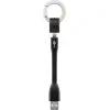USB-A pistik - USB micro B pistik 85mm karabiiniga võtmehoid