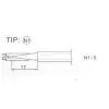 Kolvi otsik N1-56 keraamilisele küttele 0.8mm tömp HQ ZD-931