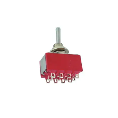 Tumbler 4*(ON)-OFF-(ON) 120V 5A 4PDT PCB 1/4-40NC