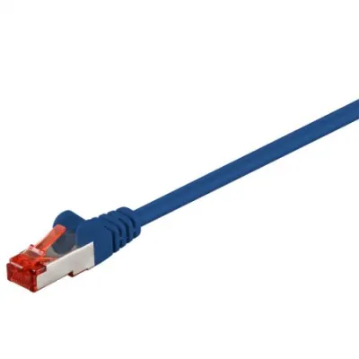 Patch kaabel CAT6 S/FTP 250MHz varjestatud 25cm sinine