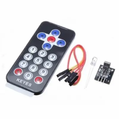 Infrapuna vastuvõtumoodul Arduinole, pult, juhtmed, LED