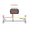 Digitaalne voltmeeter 0-100V 34x23x17mm, paneelile