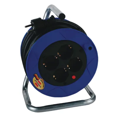 Garant compact cable reel (15m cable in black, made of special plastic, for indoor use, Made in Germany)
