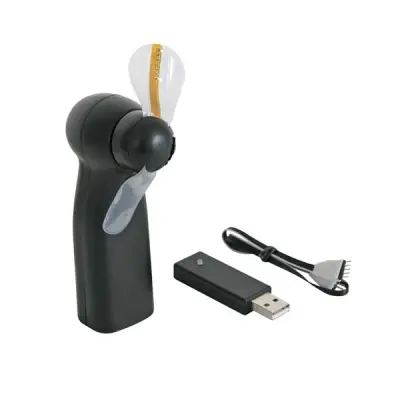 Mini ventilaator USB prog. tekst punaste ledidega (Lõpumüük)