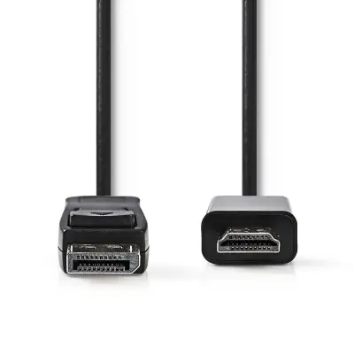 Displayport -> HDMI kaabel, pistik - pistik, 2m AWG32/28 Must