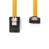 SATA 7-pin data kaabel 1m 6Gb/s, otse - nurk pisitkud, kolla