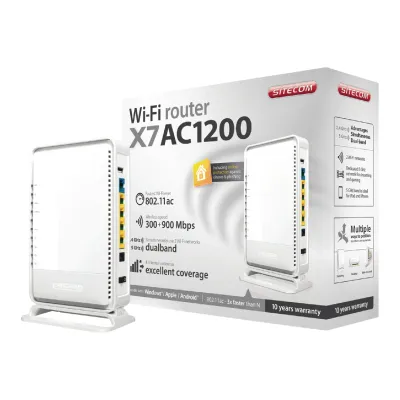 Wireless Router Ac1200 2.4/5 Ghz (dual Band) Gigabit White, Sitecom